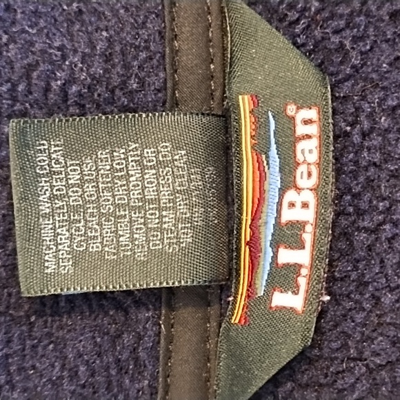 LL Bean Fleece Jacket Women's Size Medium Car Coat Medium Weight Navy Blue - Picture 8 of 8